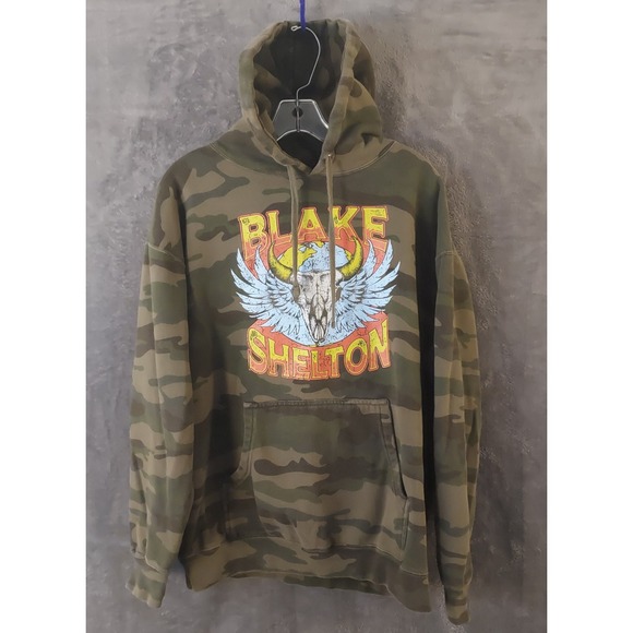 Other - Blake Shelton Camo Hoodie Large Camouflage Pullover Hoodie‎ Tour Country Music